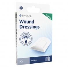 Livsane Стерилни пластир превръзки 5х7,5 cm х5 броя