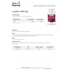 ЛИЗИН / LYSINE - ZeinPharma (90 капс)