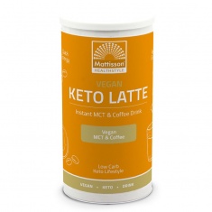 Mattisson Healthstyle Веган Кето лате - Инстантна напитка с кафе и MCT масла, с аромат на бадеми 200 g прах