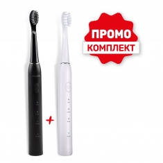 Microlife Промо комплект Clean S3 black + Clean S3 white - звукови електрически четки за зъби