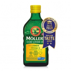 Мьолерс Рибено масло от черен дроб на треска с вкус на лимон 250 ml