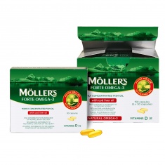 Moller's Forte Омега 3 с Рибено Масло от Черен Дроб на Треска х150 капсули