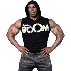 Мъжки суичър без ръкави / LM Hoodie Sleeveless Shaa Boom - Black