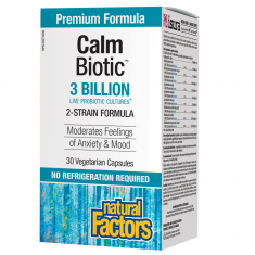 Natural Factors Calm Biotic® 3 млрд.активни пробиотици, 2 щама формула x30 V капсули