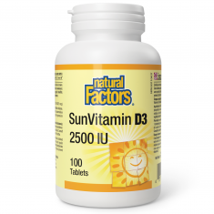 Natural Factors Витамин D3 2500 IU x100 таблетки