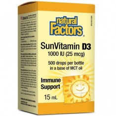 Natural Factors Витамин D3 1000 IU x15 ml/ 500 дози
