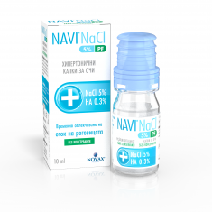 NAVI NaCl 5%PF хипертонични капки за очи 10 ml