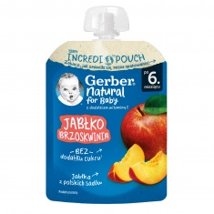 Nestle Gerber Пауч ябълка и праскова 6м+ 80 g