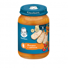 Nestle Gerber Пюре от пуешко с моркови и домати 7м+ 190 g