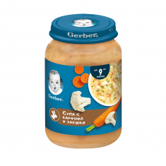 Nestle Gerber Пюре от супа с карфиол и заешко 9м+ 190 g