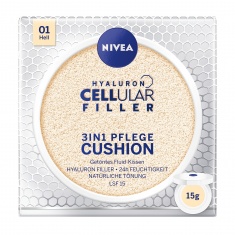 Nivea Cellular Filler Hyaluron 3in1 Cushion SPF15 Фон дьо тен 3в1 15 g - Светъл тон 01