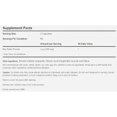 Now - Bee Pollen 500 Mg - 250 Capsules
