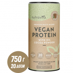 Nutravita Веган протеин + Ензими - Шоколад 750 g