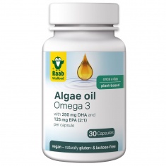 ОМЕГА-3 от Водорасли / ALGAE OIL – Raab Vitalfood (30 капс)