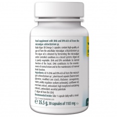 ОМЕГА-3 от Водорасли / ALGAE OIL – Raab Vitalfood (30 капс)