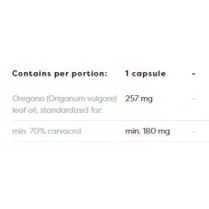 Oregano Oil 257 mg | 70% Carvacrol x 180 капсули