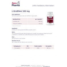 ОРНИТИН / ORNITHINE – ZeinPharma (120 капс)