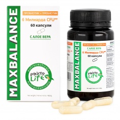 Phyto Life Maxbalance пробиотик + пребиотик с алое вера х60 капсули