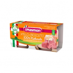 Plasmon 1100 Пюре телешко със свинско месо 6+м 2 бр. х80 ml