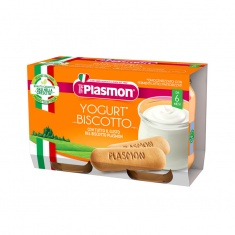 Plasmon 1542 Пюре йогурт с бишкоти 6+м 2 бр. х104 ml