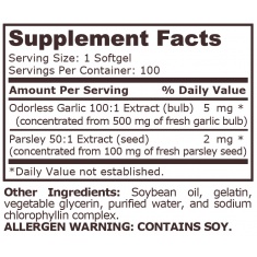 Pure Nutrition - Garlic [[entity]]Amp; Parsley - 100 Softgels