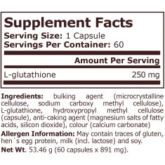 Pure Nutrition - Glutathione 250 Mg - 60 Капсули 
