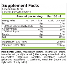 Pure Nutrition - Magnesium Liquid + Vit C - 1000 Ml 