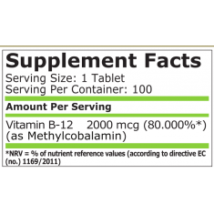 Pure Nutrition Methyl B-12 2000 Мкг 100 Таблетки 