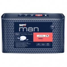 Seni Man Extra plus Level 4 Урологични подложки за мъже х15 броя