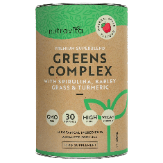Super Greens Complex (18 active ingredients) 200 g Nutravita