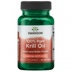Swanson 100% Чисто Крил Олио x60 софт гел капсули