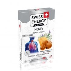 Swiss Energy Таблетки за болки в гърлото с 20 билки с Мед х12 таблетки за смучене