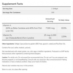 Ultra A & D-3 | Vitamin A 25.000 & Vitamin D 1000 IU