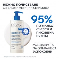 Uriage Xemose C8+ Syndet Нежен почистващ пенлив гел 500 ml