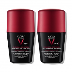 Vichy Deo-Duo пакет Рутина Clinical Control рол-он, тестван за контрол на прекомерното изпотяване до 96 часа за мъже