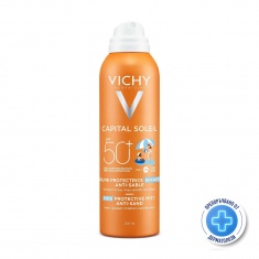 Vichy Capital Soleil SPF50+ Детски слънцезащитен спрей срещу пясък 200 ml