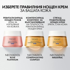 Vichy Rose Neovadiol Platinium Ревитализиращ нощен розов крем за изпъване на кожата 50 ml