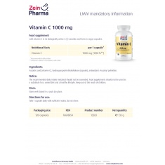 Витамин С 1000 mg / Vitamin C – ZeinPharma (120 капс)