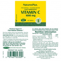 Витамин С / Vitamin C - NaturesPlus (60 табл)
