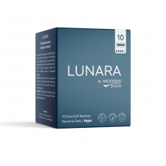 Wooden Spoon Lunara Биоразградими бамбукови нощни превръзки х10 броя