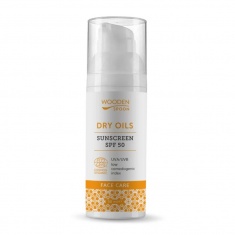 Wooden Spoon SPF50 Био Слънцезащитен лосион за лице „Dry Oils“ 50 ml