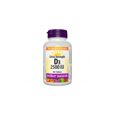 Здрави кости и силен имунитет - Витамин D3 2500 IU, 180 таблетки Webber Naturals