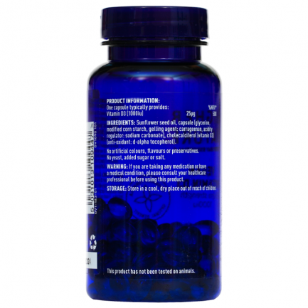 Higher Nature Vitamin D3 Vegan 1000 IU - Витамин Д3 за вегани х90 капсули