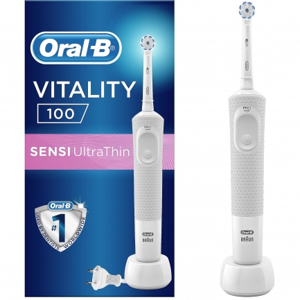 Oral-B Vitality 100 Sensi UltraThin D100.413.1 White Електрическа четка за зъби