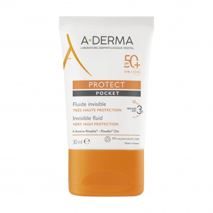 A-Derma Protect Pocket Невидим флуид SPF50+ Много висока защита 30 ml