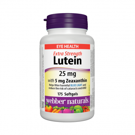 Webber Naturals Лутеин 25 mg + Зеаксантн 5 mg х 175 софтгел капсули