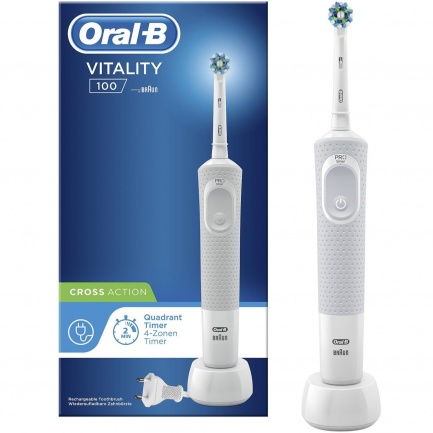 Oral-B Vitality 100 Cross Action White Box Електрическа четка за зъби