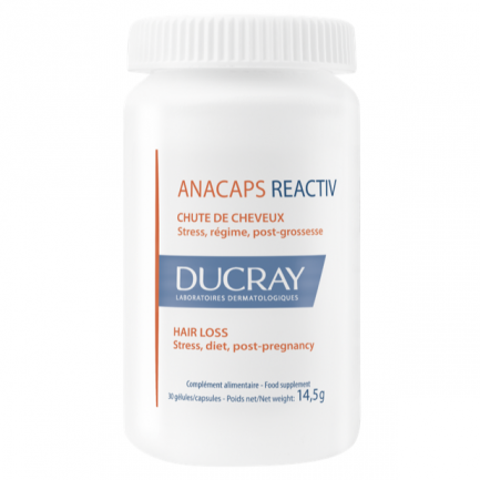 Ducray Anacaps Reactiv Хранителна добавка при реактивен косопад х30 капсули
