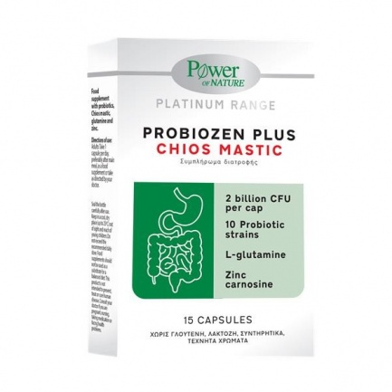 Power of Nature Probiozen Plus - 10 пробиотични щама с мастика от Хиос х15 капсули