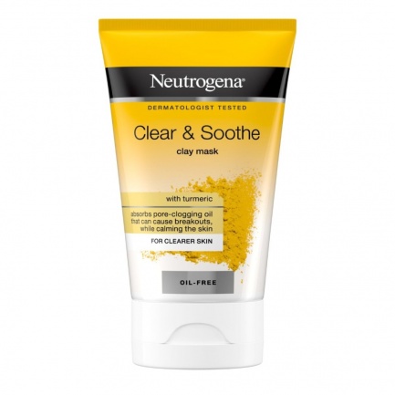Neutrogena Clear&Soothe Почистваща и успокояваща маска с глина и куркума 50 ml